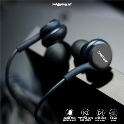 Faster F5 Widely Compatible Comfort Fit In-Ear Earphones With Clear Sound