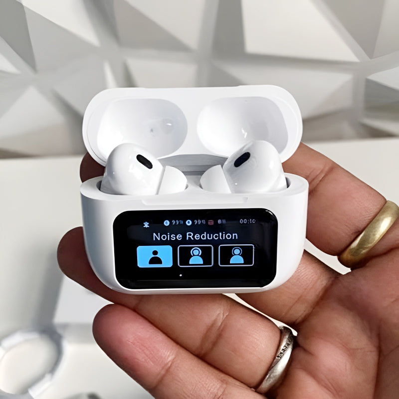 A9 Pro High Quality Sound, ENC Noise Reduction Wireless Airpods With Smart Touch Screen Control