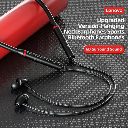 Lenovo HE05X Waterproof Magnetic Bluetooth Wireless Earphones with Microphone - Black