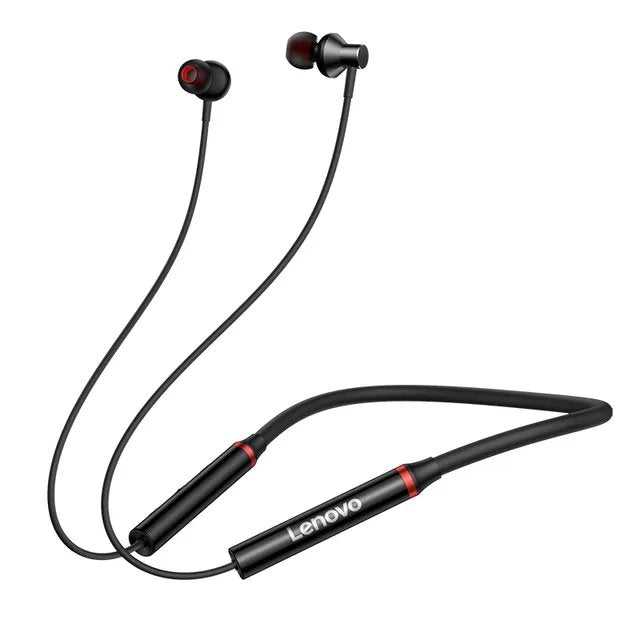 Lenovo HE05X Waterproof Magnetic Bluetooth Wireless Earphones with Microphone - Black