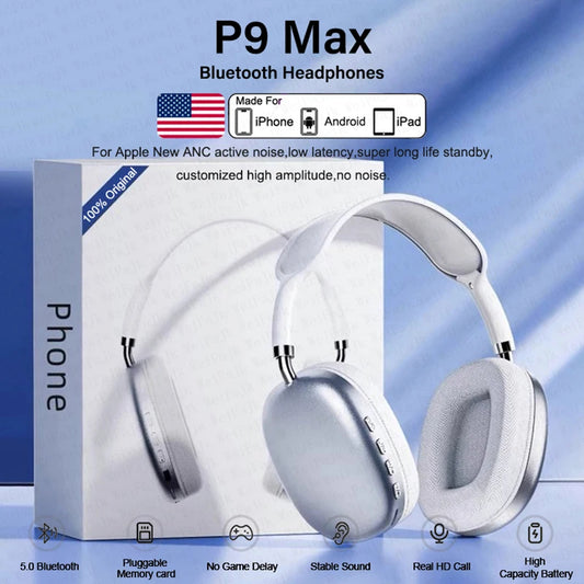 Original P9 Pro Max Wireless Bluetooth Headphones Noise Cancelling Sports Gaming Headset