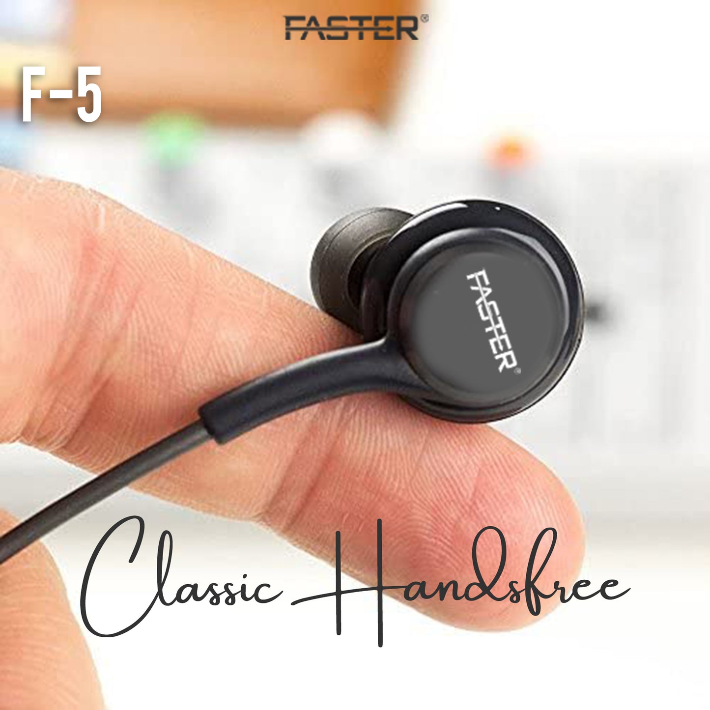 Faster F5 Widely Compatible Comfort Fit In-Ear Earphones With Clear Sound