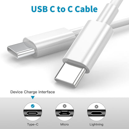 USB C to USB C Charging Cable for Apple Charger cable Fast 6ft Long USBC to USB-C Power Cord