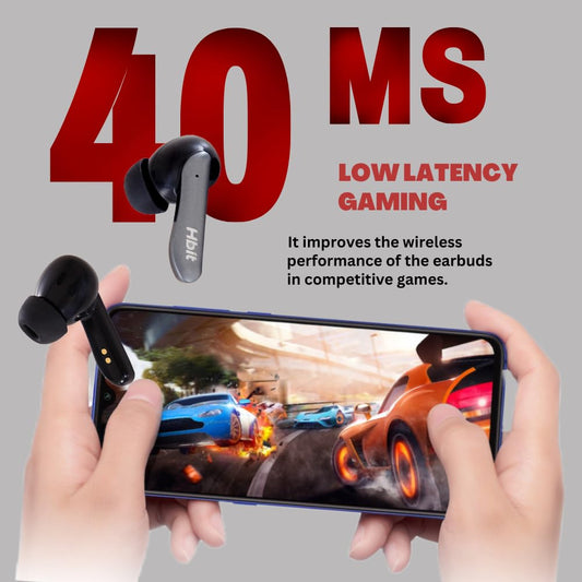 True Wireless Gaming Earbuds with Mic 40ms Latency ENC Earbuds ASAP Charge IWP ENC 200Hrs Standby 10mm Drivers IPX4 Sweat Resistance Sensor Control TWS Bluetooth V5.3