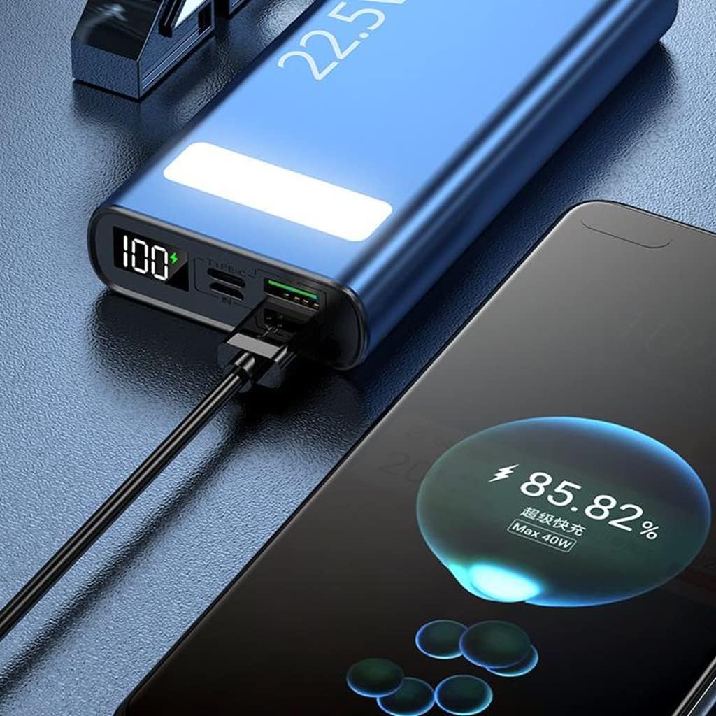 Super Fast Charge 20000mAh Large Capacity Mobile Power Flashlight Power Bank