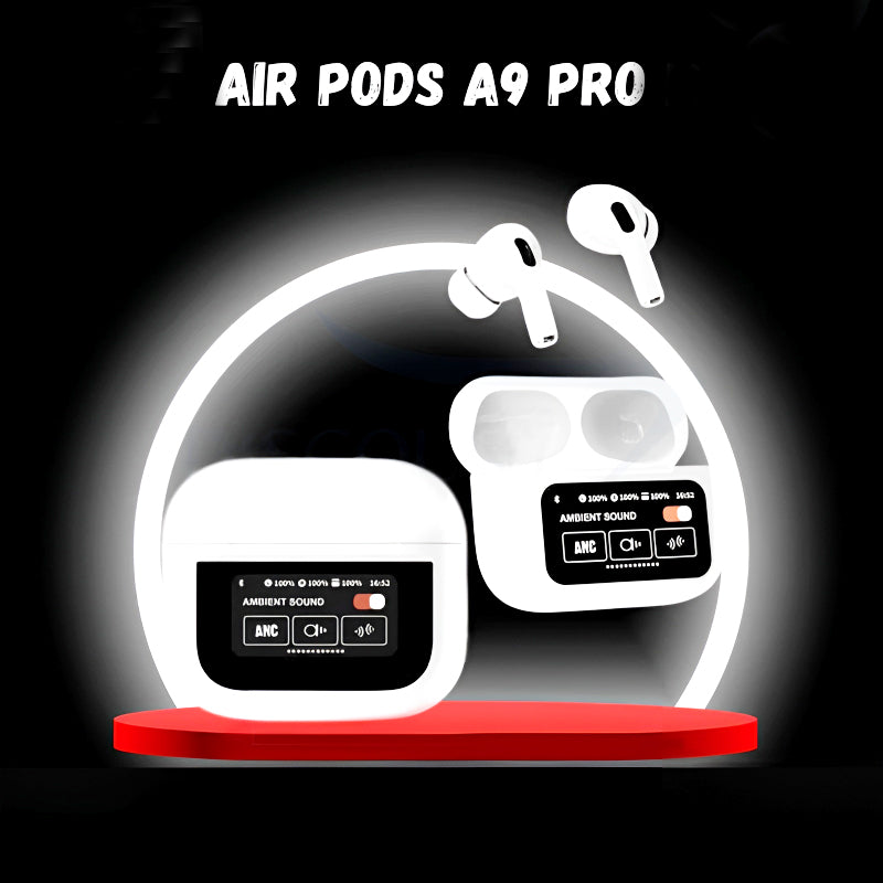 A9 Pro High Quality Sound, ENC Noise Reduction Wireless Airpods With Smart Touch Screen Control