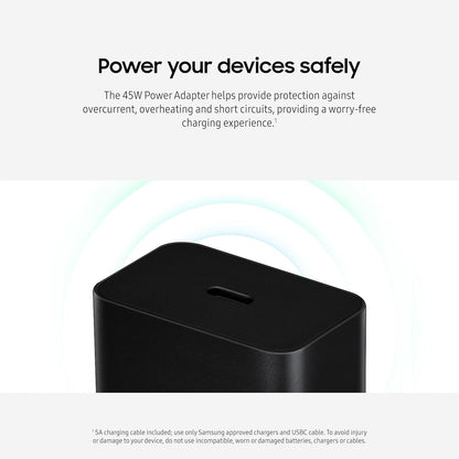 SAMSUNG 45W Wall Charger Power Adapter with Cable Included, Super Fast Charging for Galaxy Phones, Tablets and USB Type C Devices