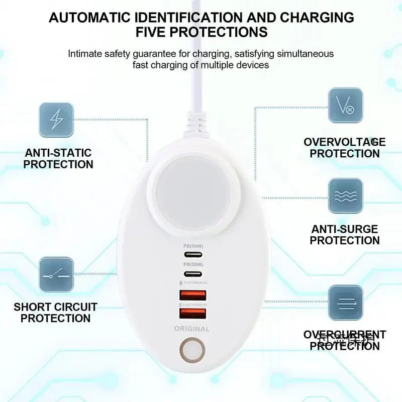 Moden Kate Super Fast 4 Port USB Charging extension