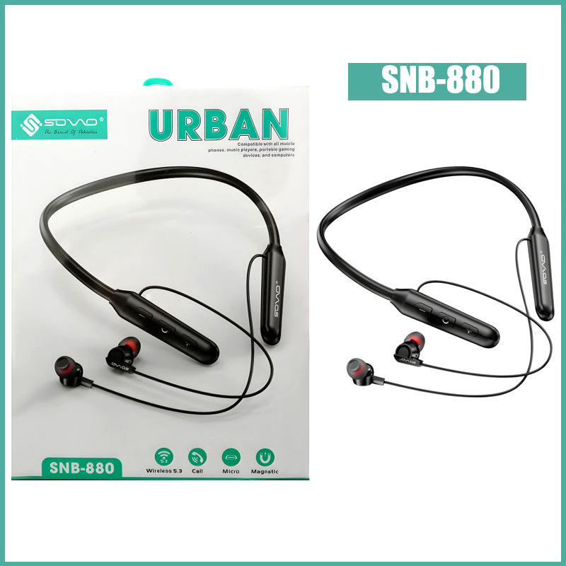 Sovo SNB-880 Urban High-Quality Wireless Stereo Neckband With Superior Sound