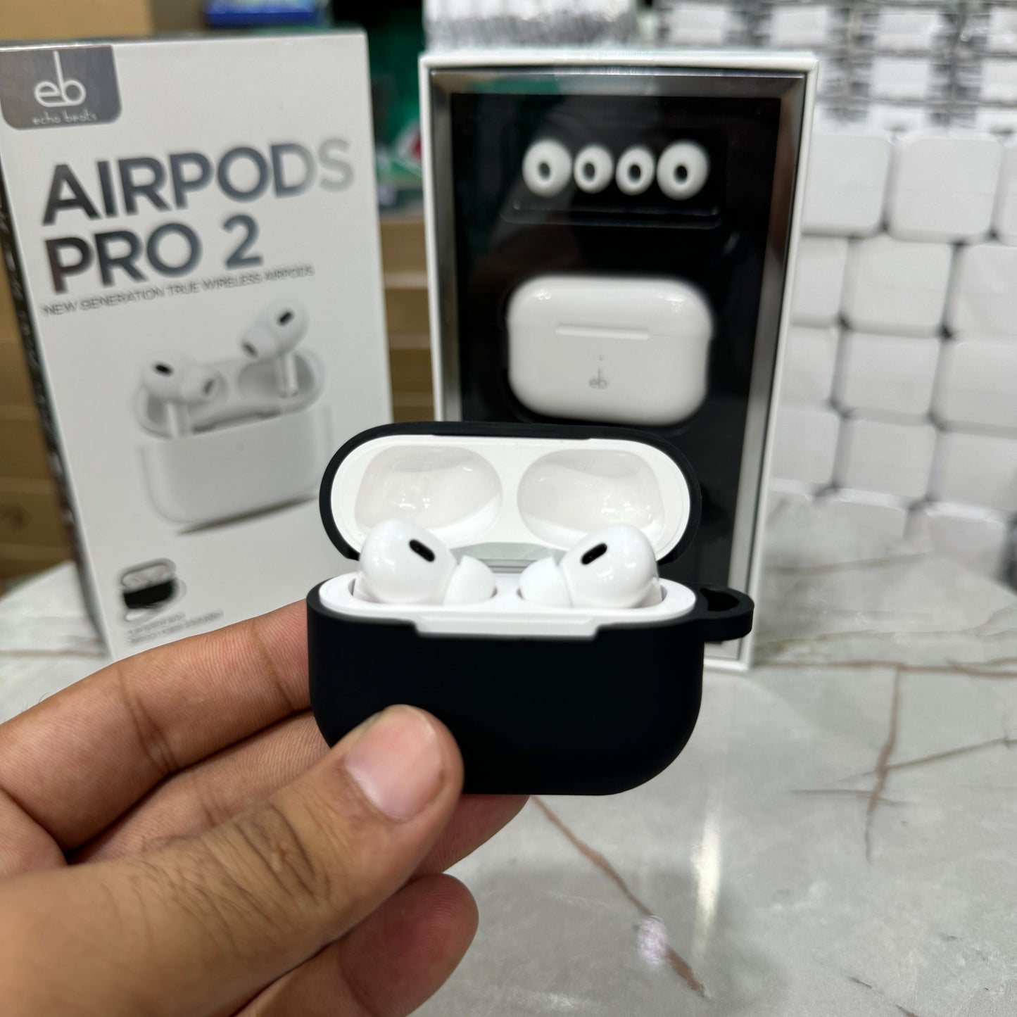 UK Lot Imported Echo Beats AirPods Pro 2 with Active Noise Cancellation & 1-Year Company Warranty