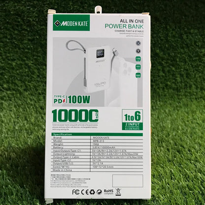 UK Lot Imported 100W Modem Cat 10.000 mAh Power bank