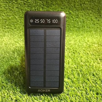 Solar Power Bank 50000mAh, Portable Solar Phone Charger with Flashlight, 4 Output