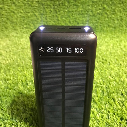 Solar Power Bank 50000mAh, Portable Solar Phone Charger with Flashlight, 4 Output