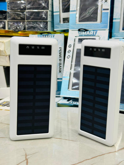 Lot Imported 20,000mAh Solar and USB Chargeable Power Bank with LED Flashlight + Free 3-in-1 Cable