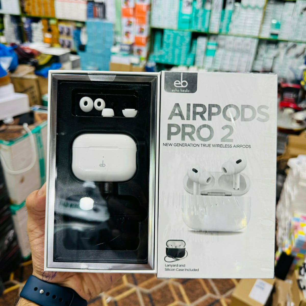 UK Lot Imported Echo Beats AirPods Pro 2 with Active Noise Cancellation & 1-Year Company Warranty