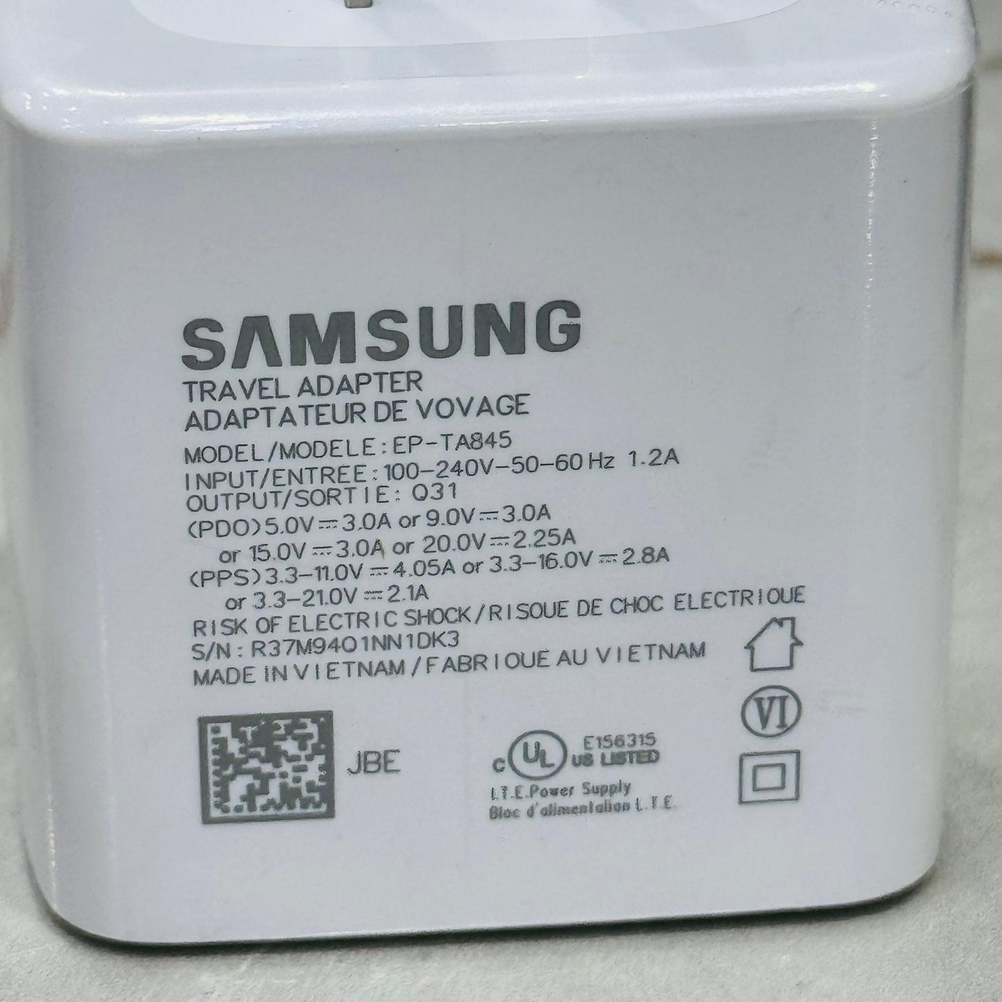 Made in Vietnam 45W PD Super Fast Samsung Charger Lot imported 100% Original With Free Vietnam made PD Cable