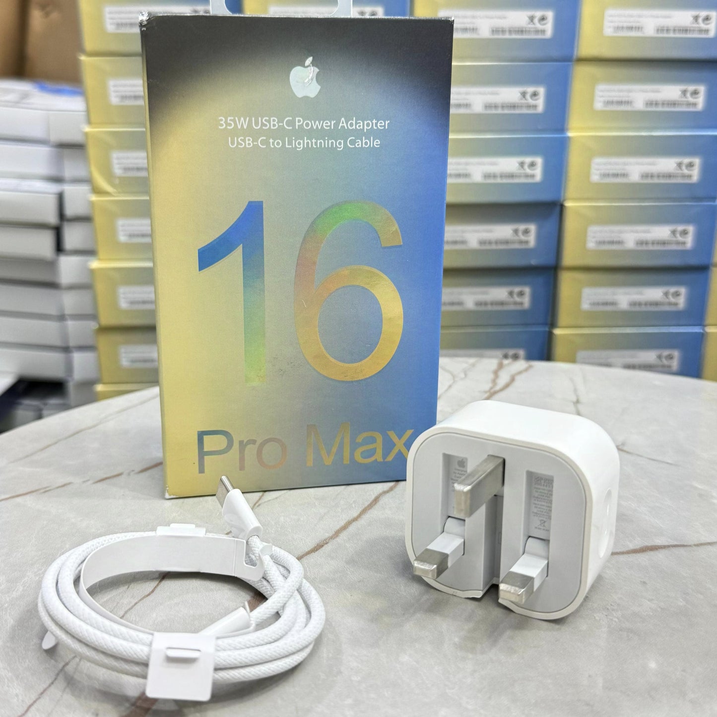 100% Original Apple 35W USB-C Port Power Adapter With Original Fast Charging Cable | UK Lot Imported