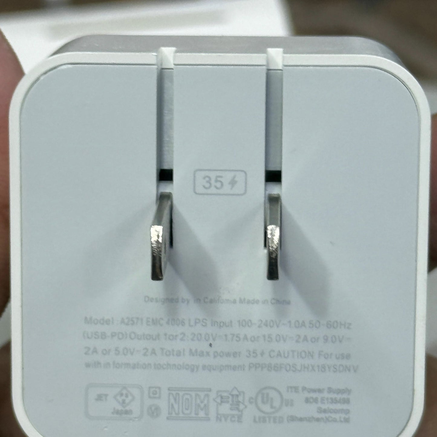 Apple 35W Dual USB-C Port Compact Power Adapter USA Lot Imported 100% Original