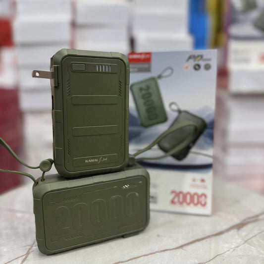 5-in-1 Military Grade Power Bank & Charger 20000mAh - Waterproof, Tough, Dubai Made With Free LED Light