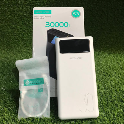 Sovo S3 30000 MAh Power Bank 66W PD Fast Charging Suported