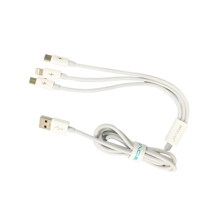 SOVO SC-301 High Quality 3.4A Fast Charge 3-In-1 USB Cable