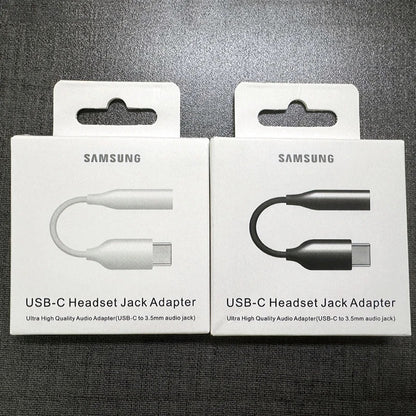 Samsung USB Type C To 3.5mm Aux Adapter Type-C Jack Audio Earphone Cable Converter For Galaxy S24 S23 Ultra iPhone 15 Pro Max