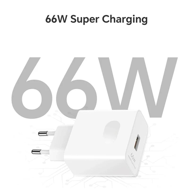 6A 66W Super Fast Turbo Charger with Type-C Cable | High-Speed Charging Adapter