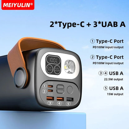 Portable 60000mAh Large Capacity Power Bank USB PD 100W External Mobile Battery Fast