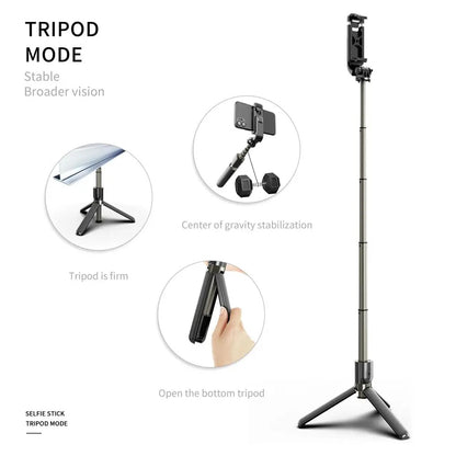 Portable Wireless Bluetooth Selfie Stick With Tripod Extendable Foldable Monopod For IOS Android iPhone