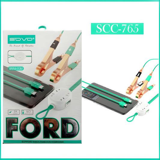 SOVO FORD SCC-765 High-Quality Clip Charger With LED Light-Up