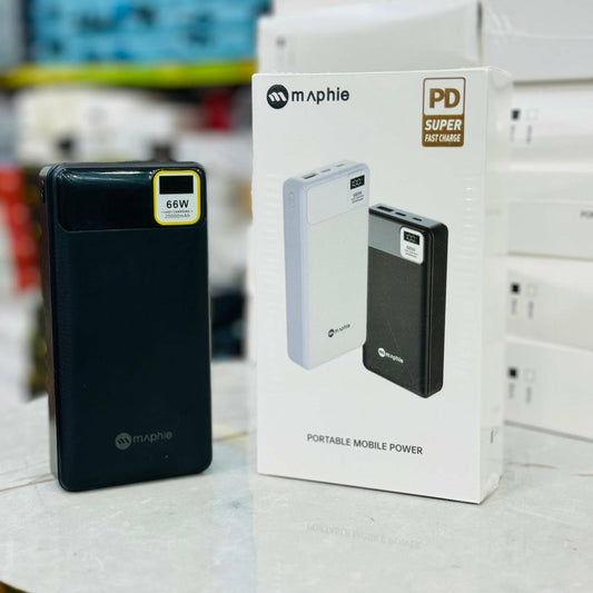 Maphie Original 66W Super Fast 20,000 mAh Power Bank - Made in USA with Free Lighter Cable