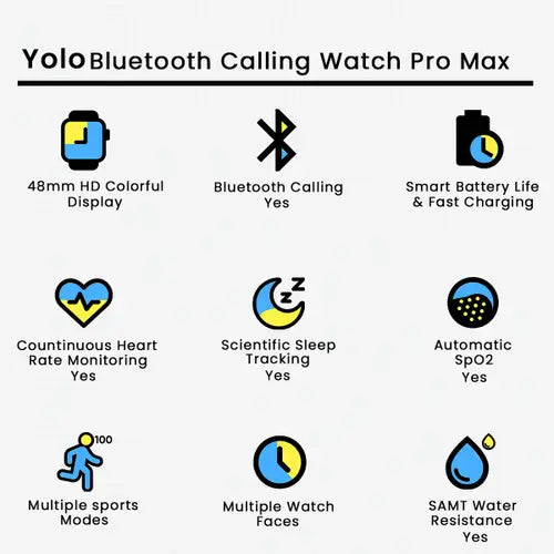 Yolo Bluetooth Calling Watch Pro Max